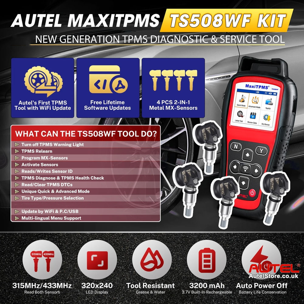 Autel TS508WF Plus 4pcs Autel MX-Sensor