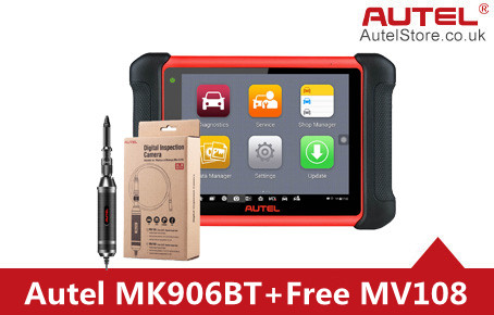 [Mid-Year Sale][Ship from UK] 2022 Autel MaxiCOM MK906BT Full System Diagnostic Tool Support ECU Coding/ Injector Coding Get Free Maxivideo MV108