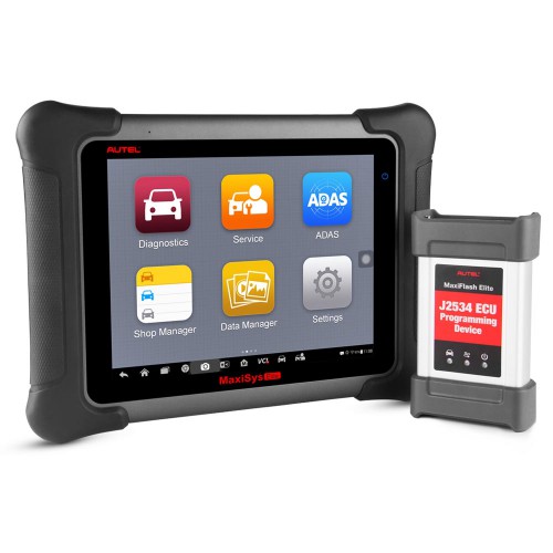 Original AUTEL MaxiSys Elite with Wifi / Bluetooth Full Diagnostic Scanner with J2534 ECU Programming Box Update Online