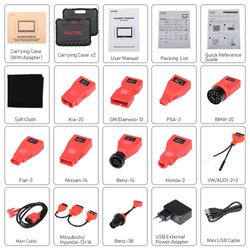 Autel MaxiDAS DS808K Full System Diagnostic Tool with OBD1 Adapters Support VAG Guided Functions