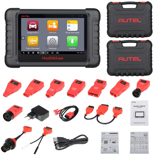 [UK Ship No Tax] Original Autel MaxiDAS DS808K Full System Diagnostic Tool with OBD1 Adapters Support Injector Coding Same as MP808K