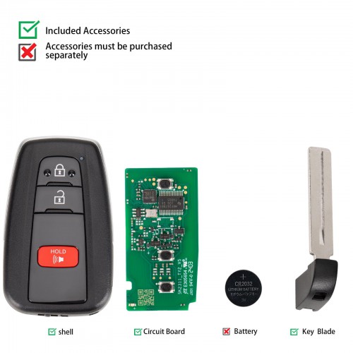 AUTEL MAXIIM IKEY Premium Style IKEYTY8A3AL Toyota 3 Buttons 315/433 MHz Universal Smart Key (Panic)