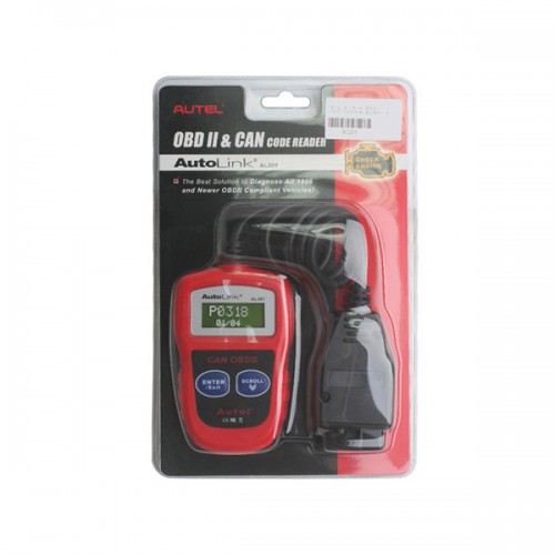 [Free Shipping] Autel AutoLink AL301 OBDII/CAN Code Reader Clear DTCs Easiest-To-Sse Tool For DIY Customers