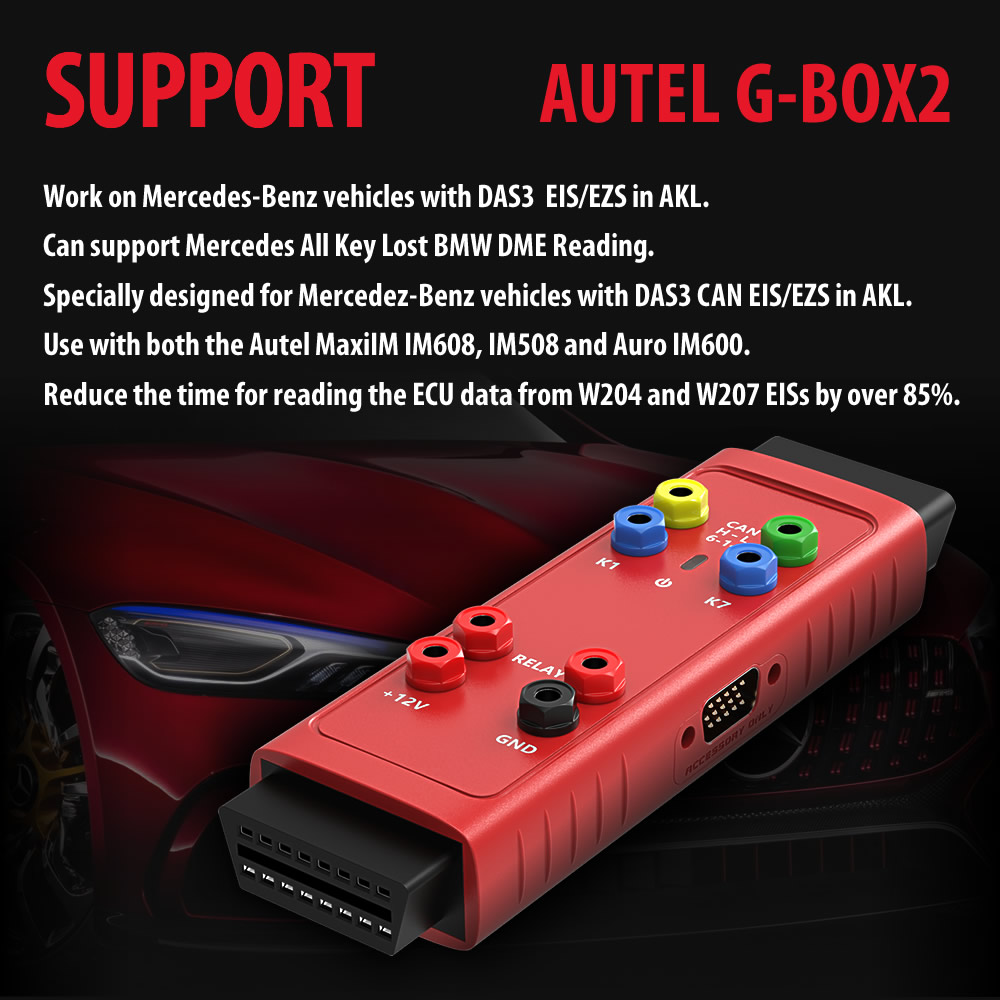 Autel G-BOX2 Accessory Tool for Mercedes Benz All Key Lost